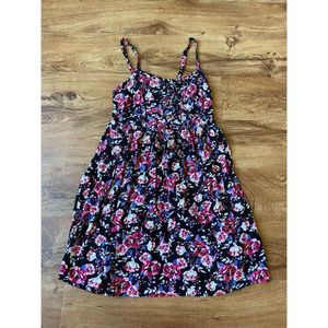 Torrid black floral sleeveless dress